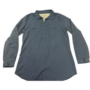 Royal Robbins Bug Barrier Expedition Tunic Top Size L Blue